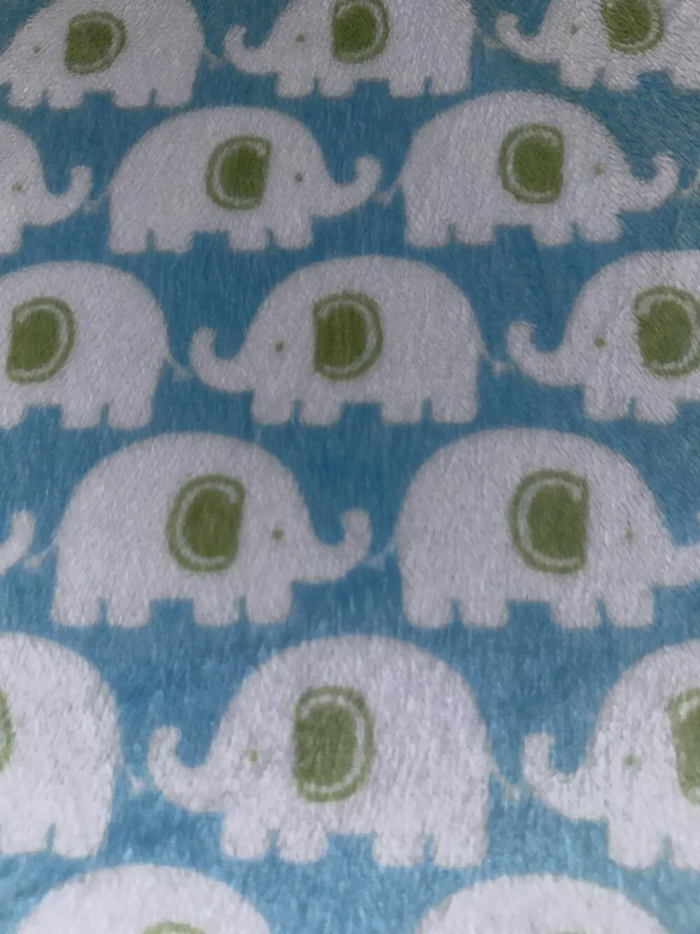 Carters Elephants Baby Blanket Blue And Green Plush Green Sherpa Backing